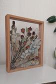 Verda Çerçeve İsimli 40X50 Cm Çift Yönlü Derin Gül Çerçevesi! Gelin Buketi Çerçevesi!