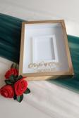 Hobicehayaller 25X35 Cm I?Simli Fotoğraf Bölümlü Anı Çerçevesi! Yeni Moda Gül Kutuları! Söz Çiçeği Tasarımı!
