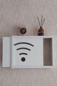 Hkm Ticaret 30X40X7 Cm Wifi Amblemli Duvar Asılabilir Sigorta Ve Modem-Wifi Saklama Kutusu! Saklama Kutusu