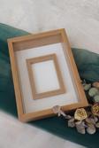 Verda Çerçeve 25X35 Cm Bambu Fotoğraf Alanlı Model Tasarım Gül Kutusu Anı Çerçevesi! Ledsiz Isimsiz