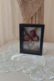 Verda Çerçeve 15X20X5 Cm Anı Çerçevesi! Yeni Moda Çiçek Anı Çerçevesi! İsteme Çiçeği! Derin Gül Kutusu-Dikey