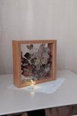 Verda Çerçeve Ledli 25X25 Cm Çift Yönlü Derin Gül Çerçevesi! Gelin Buketi Çerçevesi!