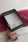 Verda Çerçeve 25X35 Cm Siyah Ledsiz Derin Gül Tasarım Çerçevesi! Gül Kutusu Anı Çerçevesi! Isim Ve Tarih Hediye