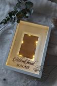 Verda Çerçeve 25X35 Cm Beyaz Fotoğraf Alanlı Model Tasarım Gül Kutusu Anı Çerçevesi!! Isimli Ledli