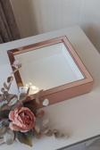 Verda Çerçeve 25X25 Cm Rosegold Ledli Derin Gül Çerçevesi! Gül Kutusu! Hkmticaret. Isimsiz
