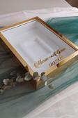 Verda Çerçeve 30X40 Cm Gold Pleksi Kaplı Fotoğraf Alanlı Model Tasarım Gül Kutusu Anı Çerçevesi! Ayna Çerçeve!