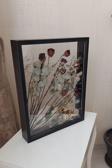 Verda Çerçeve İsimli 40X50 Cm Çift Yönlü Derin Gül Çerçevesi! Gelin Buketi Çerçevesi!
