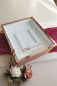 Verda Çerçeve 40X50 Cm Rosegold Fotoğraf Bölümlü Anı Çerçevesi! Ledli Ve Isimli Gül Tablosu! Gül Kutusu!