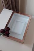 Verda Çerçeve 25X35 Cm Rosegold Renkli Fotoğraf Alanlı Model Tasarım Gül Kutusu Anı Çerçevesi! Yeni Model Çerçeve!
