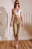 Skinny Kumaş Pantolon Vizon