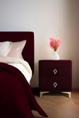 Gazzini Furniture Harmony Gold İki Çekmeceli Bordo Komodin Yatak Odası 2 Kapaklı Komodin