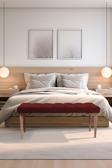 Gazzini Furniture Classic Retro Gürgen Ayak Chester Model Kapitoneli Bordo Bench