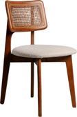Gazzini Furniture Zeus Beyaz Teddy Hazeranlı Ceviz Ahşap Bohem Sandalye