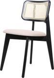 Gazzini Furniture Zeus Beyaz Teddy Hazeranlı Siyah Ahşap Bohem Sandalye