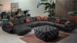 Gazzini Furniture Antrasit Kare Chester Model Kapitoneli Orta Puf 75x75 cm