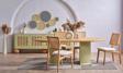 Gazzini Furniture Hypnos Beyaz Plazma Hasırlı Natural Ahşap Sandalye