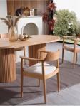 Gazzini Furniture Lines Krem Iskandinav Ceviz Ahşap Bohem Sandalye