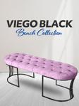 Gazzini Furniture Viego Siyah Bench Puf,metal