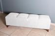 Gazzini Furniture Vetra V2 Beyaz Sandıklı Puf - Dilimli Model 140cm Sandıklı Bench 40x140 cm