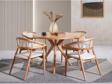 Gazzini Furniture Gazel Hasırlı Krem Teddy Hazeran Natural Ahşap Bohem Sandalye