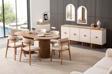Gazzini Furniture Polo Krem Teddy Natural Ahşap Bohem Sandalye