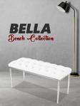 Gazzini Furniture BELLA Silver Bench Kapitoneli Chester Model Puf
