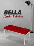 Gazzini Furniture BELLA Silver Kapitoneli Chester Model Puf Bench