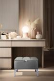 Gazzini Furniture Vetra Mini Royal Gri Kumaş Sandıklı Puf Gümüş Ayak Dekoratif Bench