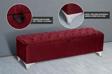Gazzini Furniture Vetra Chester Model Bordo Sandıklı Puf - Kapitoneli Model 140cm Sandıklı Bench 40x140 cm
