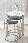 Sawoli Home Venüs Gümüş Metal Ayak Zigon Sehpa