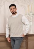 Woolen World Balıkçı Yaka Desenli Yünlü Erkek Triko Kazak  