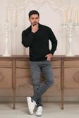 Woolen World Balıkçı Yaka Kalın Yünlü Erkek Triko Kazak  
