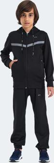 Slazenger NOON Unisex Çocuk Eşofman Takımı Siyah / Siyah