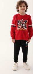 Mickey Mouse D4820-3 Erkek Çocuk Eşofman Takımı Kırmızı