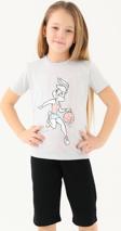 Looney Tunes L1590-2 Kız Çocuk Tişört Kar Melanj