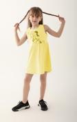 Minnie Mouse D4860-3 Kız Çocuk Elbise Sarı