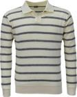 Erkek Spor Çizgili Mevsimlik Triko Polo Yaka Kazak BGL-ST03931