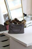 Moom Bag Kadın Platin Çift Kulp Tutmalı Taş İşleme Abiye Çanta