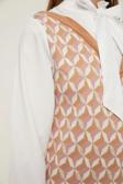 Moda Regular Business Pike Triko V Yaka Uzun Kol Shift Mini Boy Elbise