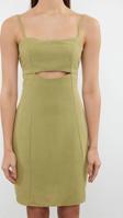 Moda Regular Gündüz Gece Keten Görünümlü Dokuma Kalp Yaka Askılı Kol Bodycone Mini Boy Elbise
