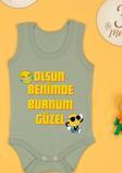 Olsun Benimde Burnum Güzel Baskılı Çıtçıt Body Zıbın