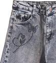 Kız Çocuk Kelebek Nakışlı Jean Pantolon