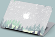 Miraksesuar Macbook Pro (M1-M2) Kılıf 14.2 inç A2442-A2779 Mirmac24 Şeffaf PVC Koruyucu Kapak Kış Manzarası