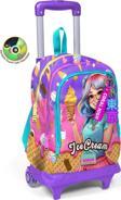 Coral High Kids Lila Turkuaz Dondurma ve Anime Desenli Üç Bölmeli Çekçekli Okul Sırt Çantası 23973