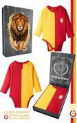 Galatasaray Orijinal Lisanslı Uzun Kol Bebek Body Zıbın Hediyelik Ahşap Kutulu