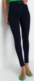 Stil Kadın Moda Denim Kot Pantolon Regular Dar Paça İncelten Etki Süper Yüksek Bel Skinny Jeans