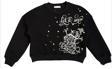 Kız Çocuk Şardonlu Kumaş  İncili Kardan Adam Sweatshirt