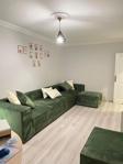 Erduran Mobilya Angelo 4 Modül + 2 Puf Köşe Koltuk Takımı (6 Modül) Babyface Kumaş Yeşil