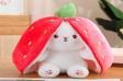 Sürpriz Çilek Tavşan Peluş 28 CM Kırmızı
