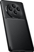 Tecno Spark 30C Kılıf Focus Carbon Silikon Kapak